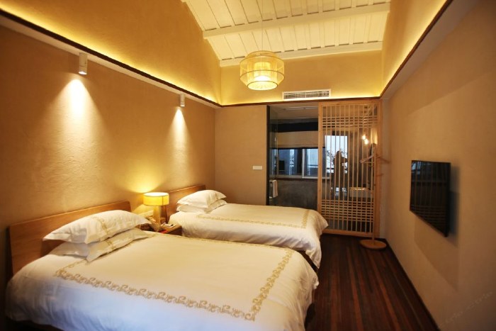 无接触入住品牌民宿酒店式标准庆元寻民宿民宿探花府双床房 5.