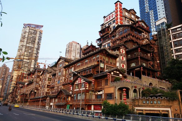 重庆解放碑零距离长江江景双卧套房