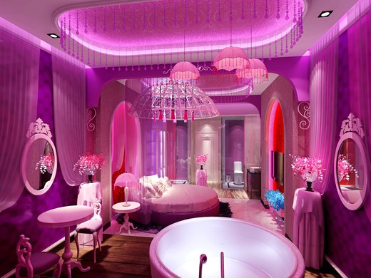 深圳罗湖天鹅恋情侣主题酒店浪漫房