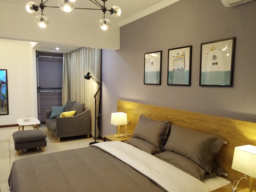 太原原宿公寓北欧全景大床房